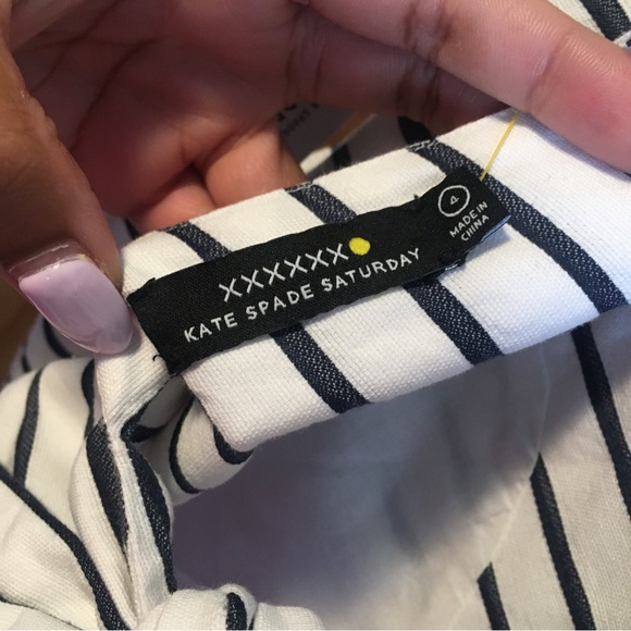 White+ Blue Striped Dress - Picture 5 of 5